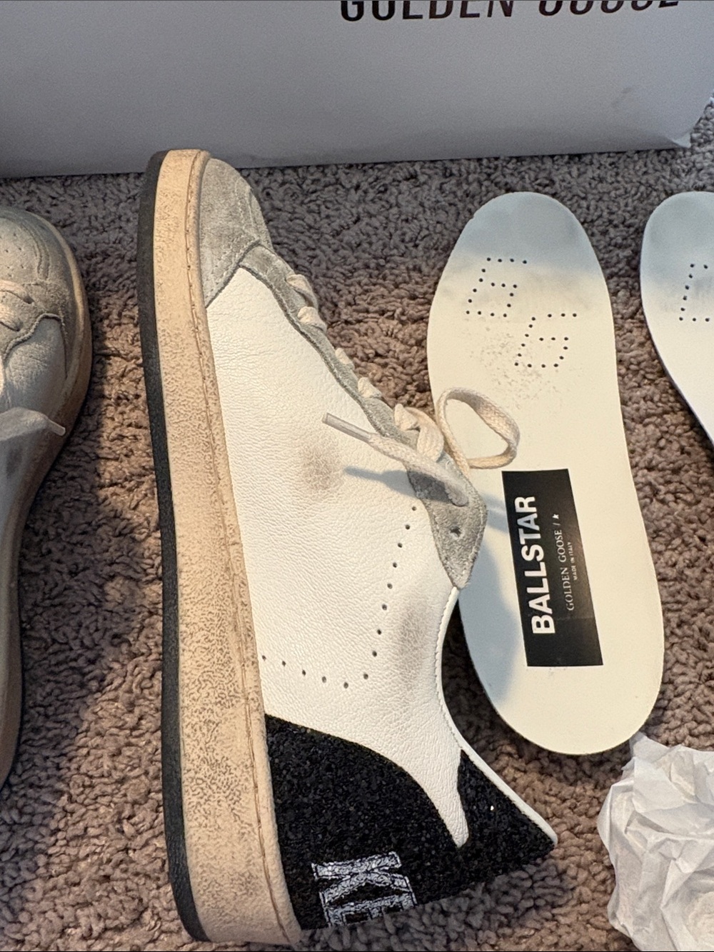 100% Authentic Golden Goose Womens nappa glitter star Ball Star sneakers - Picture 10 of 16